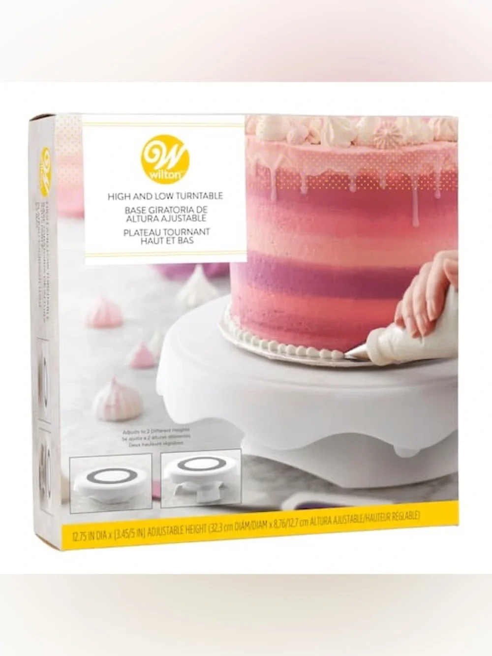 Wilton® High & Low Adjustable Cake Turntable. New